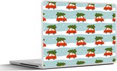 Laptop sticker - 10.1 inch - Kerst - Kerstboom - Patroon - 25x18cm - Laptopstickers - Laptop skin - Cover