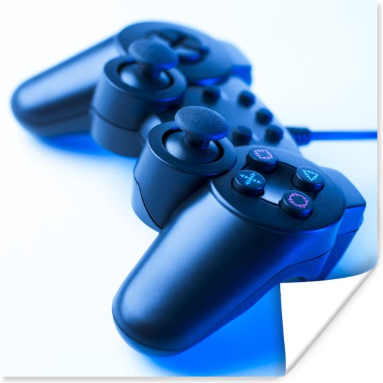 Game Poster - Gamen - Controller - Blauw - 50x50 cm