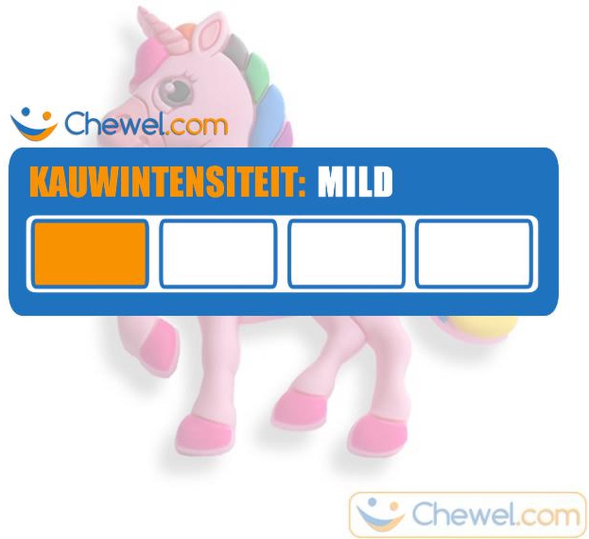 Chewel® Bijtketting Unicorn Eenhoorn Regenboog Roze | Meer Rust en Concentratie op School/Thuis | Stop Nagelbijten en Overprikkeling | BPA vrij — afbeelding 2