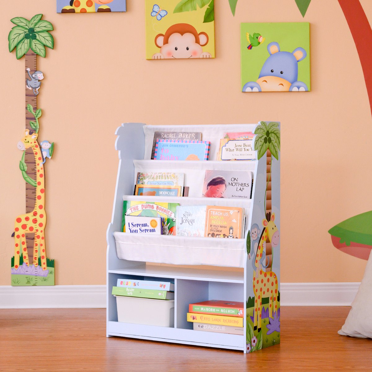 Teamson Kids Houten Boekenkast Voor Kinder - Kinderslaapkamer Accessoires - Brandweerman Ontwerp