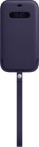 Leren Apple sleeve met MagSafe voor iPhone 12 Pro Max - Donkerpaars / Violet