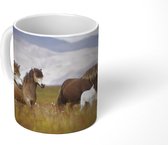Mok - Koffiemok - Paarden - Gras - Bergen - Mokken - 350 ML - Beker - Koffiemokken - Theemok