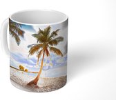 Mok - Zonsondergang - Strand - Palmboom - 350 ML - Beker