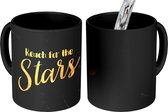 Magische Mok - Foto op Warmte Mokken - Koffiemok - Quote - Sterren - Goud - Marmer - Magic Mok - Beker - 350 ML - Theemok