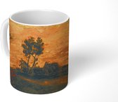 Mok - Koffiemok - Landschap bij zonsondergang - Vincent van Gogh - Mokken - 350 ML - Beker - Koffiemokken - Theemok