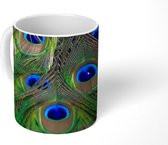 Mok - Pauw - Veren - Ogen - Blauw - 350 ML - Beker