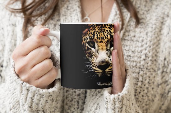 Mug - Mug à café - Léopard - Animaux sauvages - Léger - Mugs - 350 ML - Tasse - Tasses à café - Tasse à thé - Décoration Sinterklaas - Cadeaux pour enfants - Cadeaux chaussures Sinterklaas