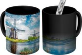 Magische Mok - Foto op Warmte Mok - Traditionele Nederlandse windmolens - 350 ML