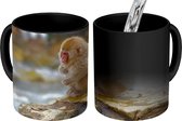Magische Mok - Foto op Warmte Mok - Japanse babysneeuwaap - 350 ML