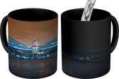 Magische Mok - Foto op Warmte Mok - De blauw-verlichte Millennium Bridge in de nacht - 350 ML