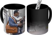 Magische Mok - Foto op Warmte Mok - Man met baby in de draagzak - 350 ML