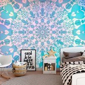 Zelfklevend fotobehang - Mandala in het Blauw, Premium Print (Blue)