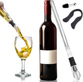 Wijnkoelstaaf van roestvrij staal, wijnkoeler, wijnfleskoelstaaf, wijnstok + wijnkurk + uitstekers, wijnkoelstaaf voor familie of vrienden