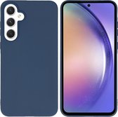 iMoshion Hoesje Geschikt voor Samsung Galaxy A55 Hoesje Siliconen - iMoshion Color Backcover - Donkerblauw
