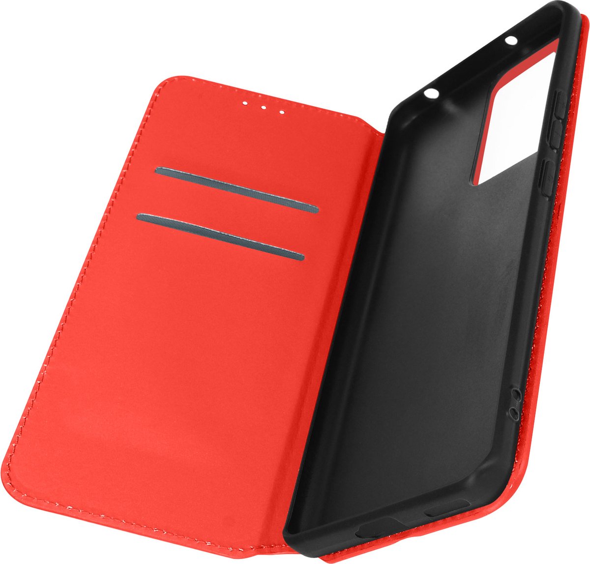 Hoes geschikt voor Xiaomi 13 Lite klep portefeuille, video standaard Rood