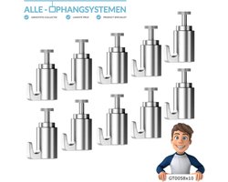 GT0058 GeckoTeq 10 x zelfremmende ophanghaak voor schilderij