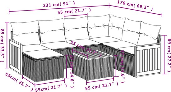 vidaXL-8-delige-Loungeset-met-kussens-poly-rattan-zwart