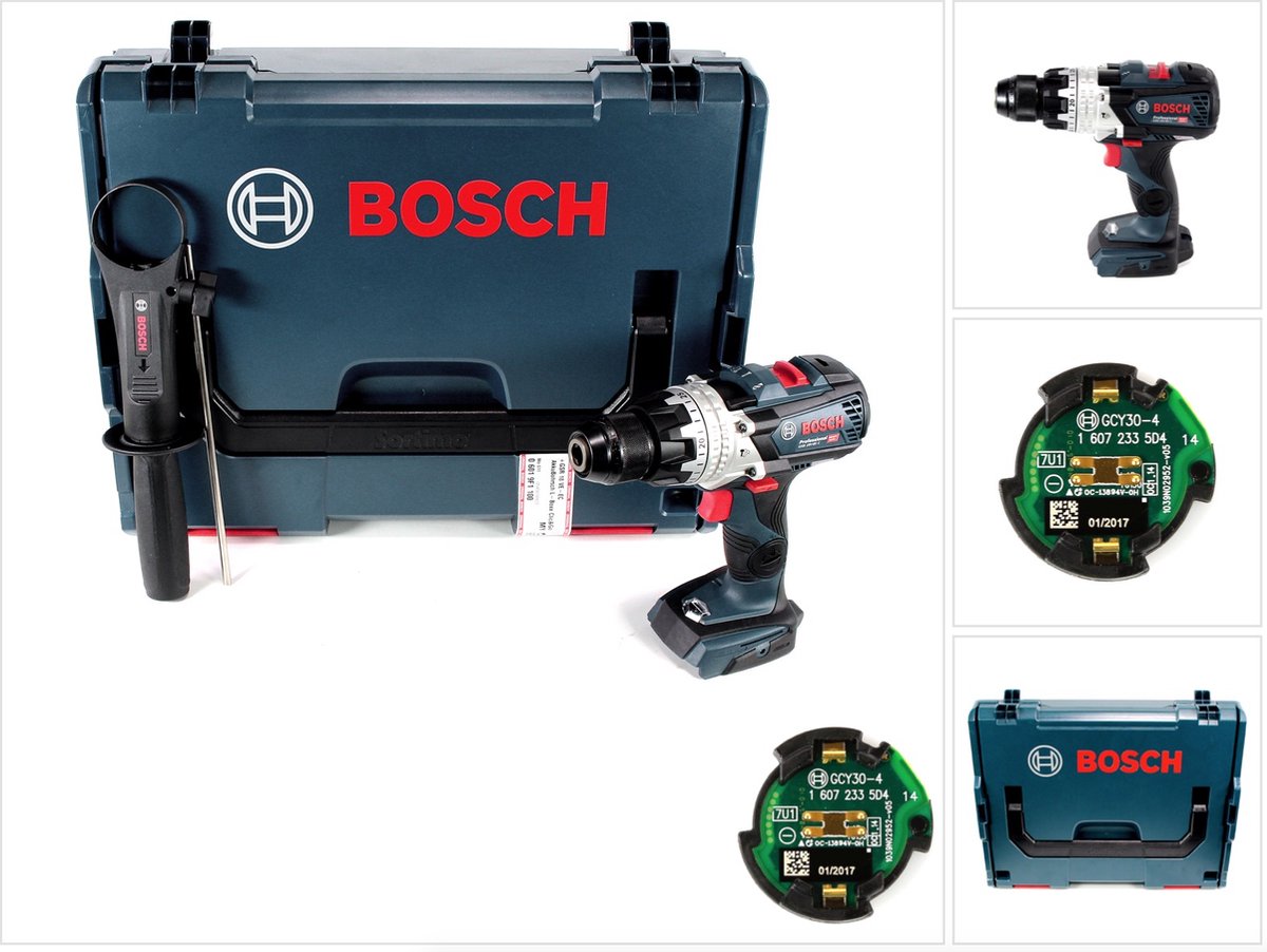 Bosch GSB 18V-85 C accu-klopboorschroevendraaier 18 V 85 Nm 1/2" borstelloos + connectiviteitsmodule + L-Boxx ( 06019G0302 ) - zonder accu, zonder oplader
