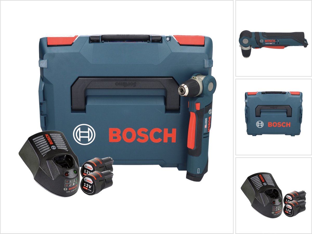 Bosch Professional GWB 12V-10 accu-haakse boormachine 12 V 11 Nm + 2x accu 3,0 Ah + oplader + L-Boxx