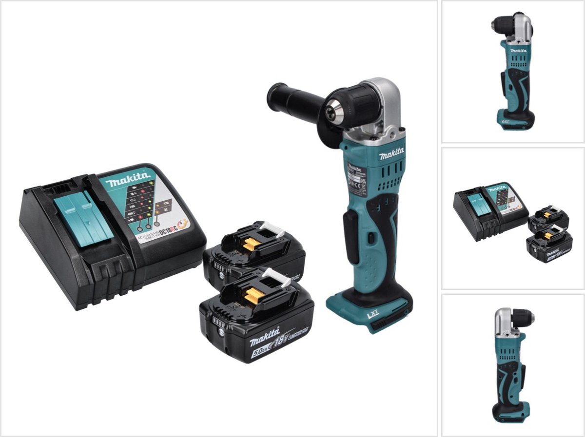 Makita DDA 351 RT accu haakse boormachine 18 V 13 5 Nm + 2x accu 5.0 Ah + lader