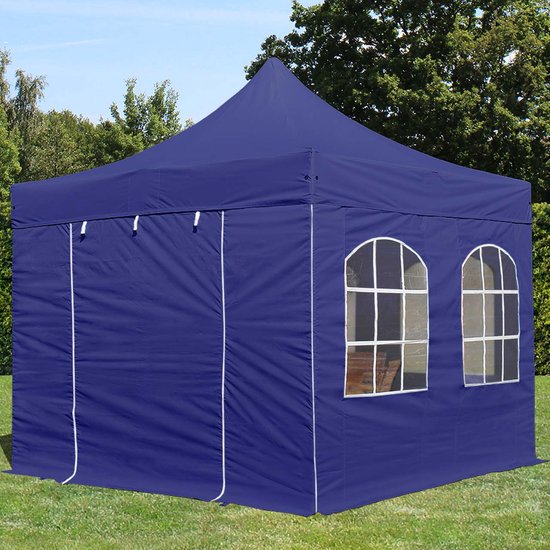 Partytent met zijwanden 3x6 m - Blauw