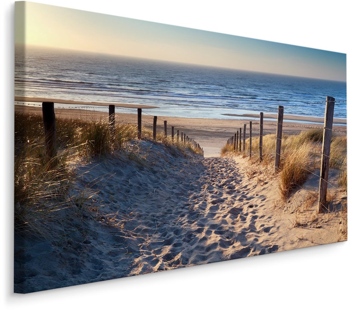 karo-art Schilderij - Pad naar de Noordzee, 4 maten, premium print, scherp geprijsd Multikleur