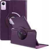 360 Rotating Book Case - Geschikt voor Xiaomi Redmi Pad SE Hoesje - Paars