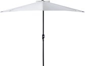 Outsunny parasol aluminium parasol de jardin parasol à manivelle parasol de marché demi-rond 2 couleurs 0X-WIPJ-2E8N
