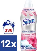 Silan Fresh Control Adoucissant Floral Crisp - 12 x 700 ml (336 lavages)