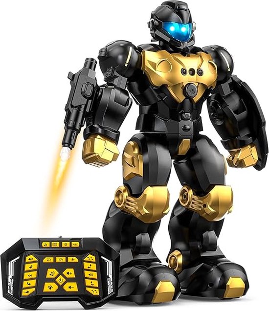 FORMIZON Robot Télécommandé Intelligent Pour Enfants 5-10 Ans – Combat, Chant, Danse, Programmable – Cadeau Anniversaire (Or)