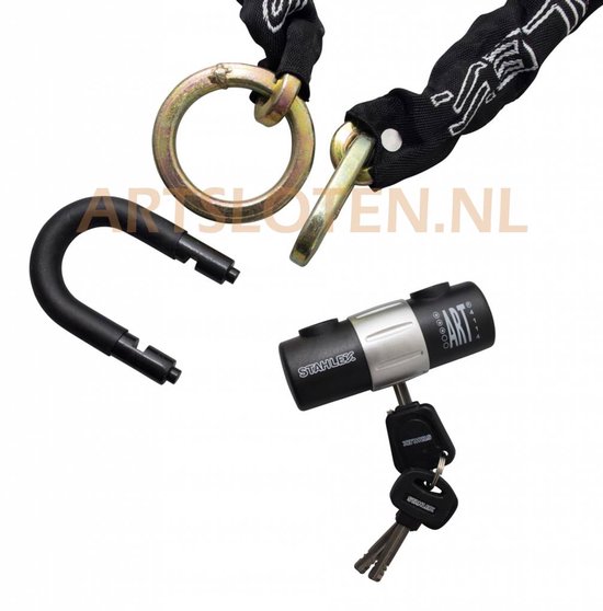 Stahlex Kettingslot - ART 3-sterren - 10 mm schakels - 140 cm - zwart van Stahlex — afbeelding 5