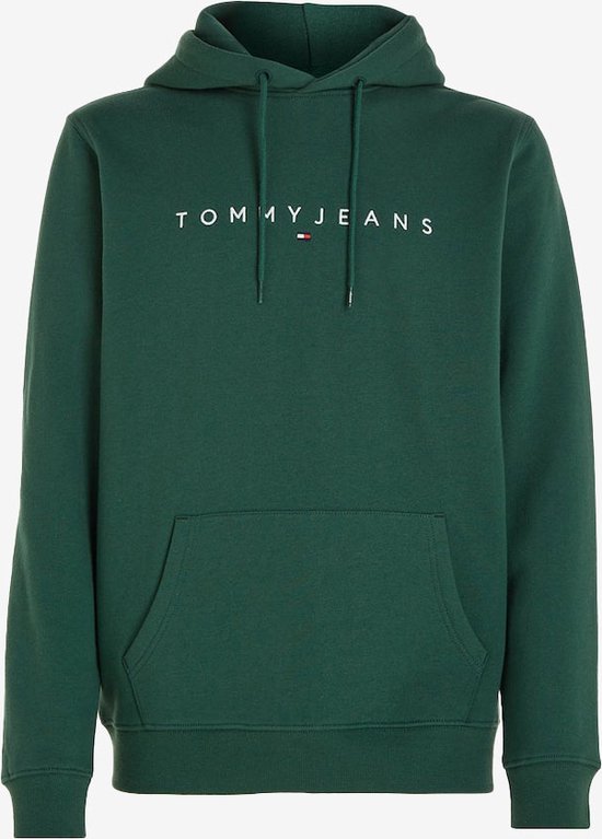 Tommy Jeans Linear Logo Hoodie Groen