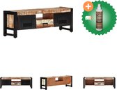 vidaXL Tv-meubel 120x30x40 cm massief gerecycled hout - Kast - Inclusief Houtreiniger en verfrisser
