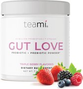 Teami Gut Love Triple Berry Flavored - Vegan darmflora - Ondersteuning met pre- en probiotica - 210 gram