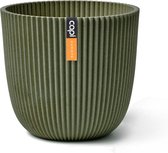 Capi Europe - Pot bulbe Groove - Kunstgras vert - 22x20 - Pot de fleurs d'intérieur - Capi 'Fabriqué avec' - Fabriqué à partir de matière recyclée - Garantie à vie - IGGG534