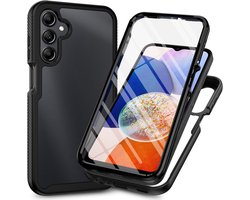 Hoesje met Ingebouwde Screenprotector Geschikt voor Samsung Galaxy A05s | Full Protect valbescherming | Schokbestendige Beschermhoes tegen Vallen | Shockproof | Doorzichtig / Zwart
