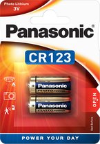 Piles 3V Panasonic Photo Power CR123A - 2 pièces
