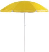 Verstelbare strand/tuin parasol geel 200 cm - UV bescherming - Voordelige parasols