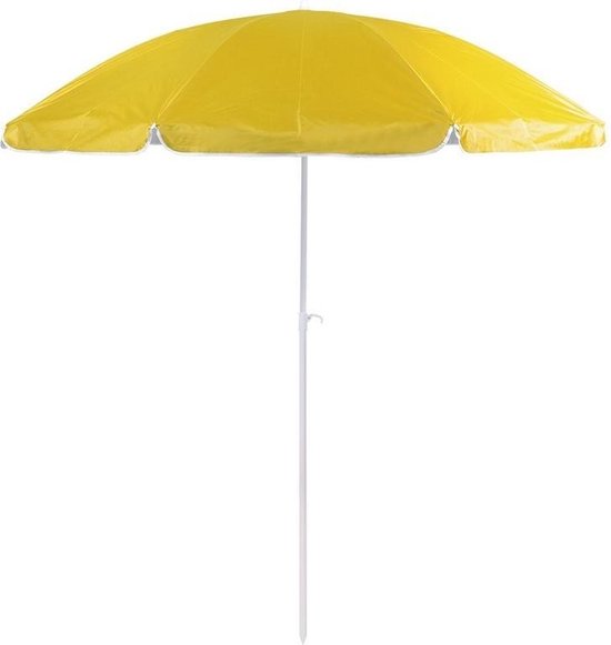 Verstelbare strand/tuin parasol geel 200 cm - UV bescherming - Voordelige  parasols | bol.com