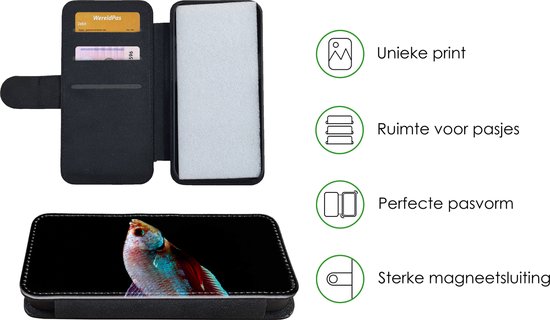 Bookcase pour iPhone 11 Pro Max Bookcase - Poisson - Animaux - Léger - Avec compartiments - Étui portefeuille avec fermeture magnétique