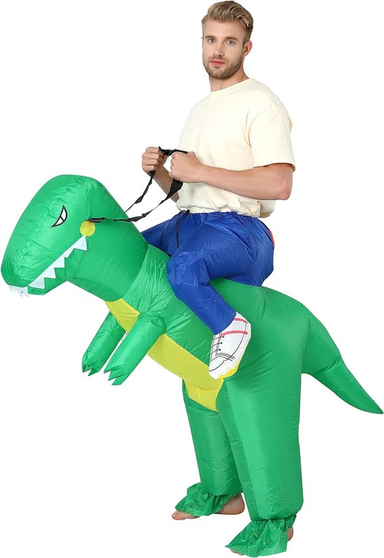 JASHKE Dinosauruskostuum volwassen opblaasbare dinosauruskostuums T rex