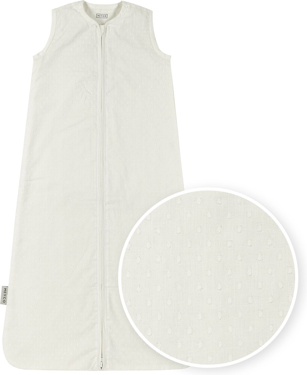 Meyco Baby Plume baby zomerslaapzak - offwhite - 70cm - 0.5 TOG