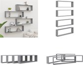 vidaXL Étagères murales cubiques 4 pcs 100 x 15 x 30 cm Gris Bois Sonoma