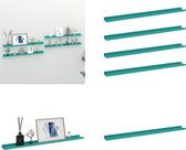 vidaXL Wandschappen 4 st 100x9x3 cm blauw - Plank - Planken - Schap - Schappen