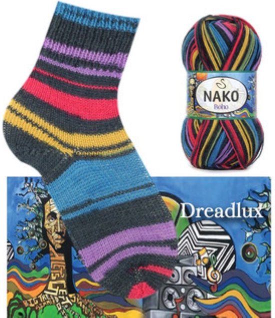 Sokkenwol Nako Boho - Breiwol - Dreadlux - Veelkleurig