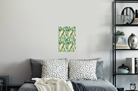 Stickers muraux - Feuilles - Vintage - Pastel - 20x30 cm - Film Adhésif