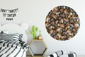 Wall Circle Oude Meesters - Wall Circle - Aluminium - ⌀ 140 - Fleurs - Collage - Art