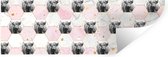 Muurstickers - Sticker Folie - Schotse hooglander - Design - Marmer - Pastel - 120x40 cm - Plakfolie - Muurstickers Kinderkamer - Zelfklevend Behang - Zelfklevend behangpapier - Stickerfolie