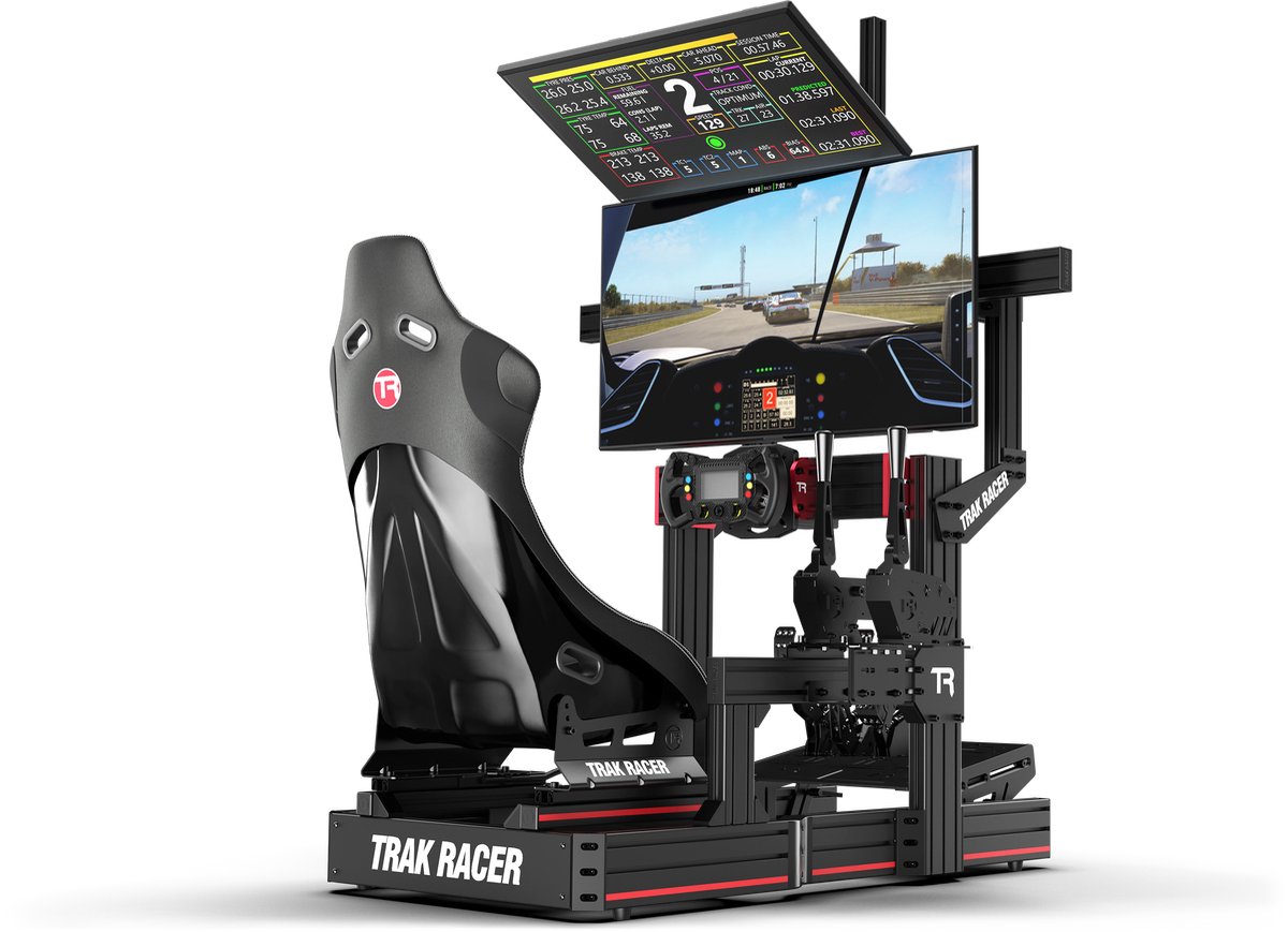 Trak Racer- Grote, op de cockpit gemonteerde dubbele monitorstandaard - 1200 mm / 47,25 inch breed