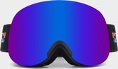 Poederbaas Freeride Goggle Blauw voor zonnig weer - sneeuwbril - goggle - skibril - Poederbaas